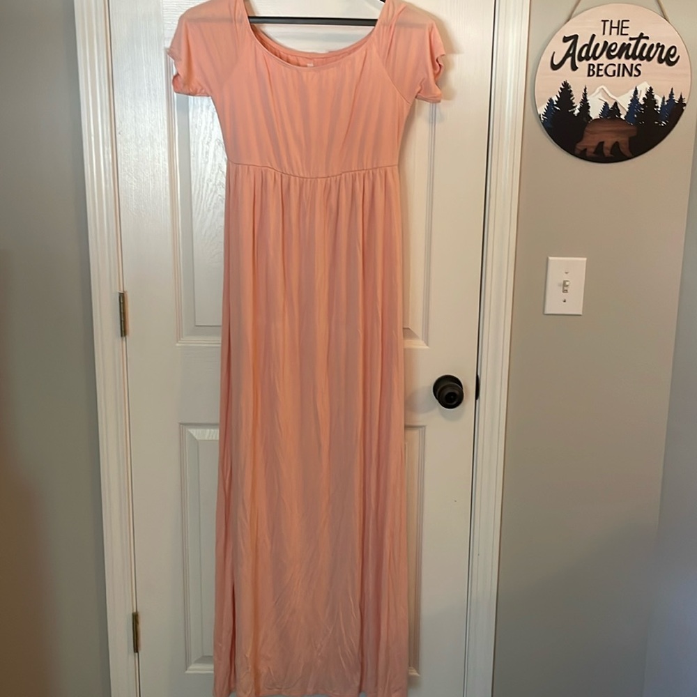 Pink Blush maternity maxi dress